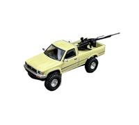 Macchinine in Metallo Pressofuso 1:64 Per Toyota Hilux 1995 Modello Di Auto Giocattolo In Miniatura In Lega A Quattro Ruote Motrici Con Fila Singola Fan Sport Motoristici Corsa(Yellow)
