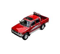 Macchinine in Metallo Pressofuso 1:64 Per Toyota Hilux A Doppia Fila Di Quattro Ruote Motrici 1994 Modello Di Auto In Lega Fuoristrada Fan Sport Motoristici Corsa(Red)