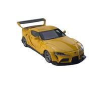 Macchinine in Metallo Pressofuso 1:64 Per Toyota Supra A90 King Bull Bright Yellow Decorative Resin Car Model Mini Vehicle Per Gli Amici Fan Sport Motoristici Corsa