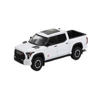 Macchinine in Metallo Pressofuso 1:64 Per Toyota Tundra Fuoristrada Pick-up Nero Bianco In Lega Auto Veicolo Convertibile Vano Posteriore Fan Sport Motoristici Corsa(White)