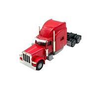 Macchinine in Metallo Pressofuso 1:87 Per Il Modello Di Camion Trattore Peterbilt Collezione Di Ornamenti Classici Realistici Multicolore Popolare Fan Sport Motoristici Corsa(Red)