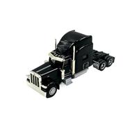 Macchinine in Metallo Pressofuso 1:87 Per Il Modello Di Camion Trattore Peterbilt Collezione Di Ornamenti Classici Realistici Multicolore Popolare Fan Sport Motoristici Corsa(Black)