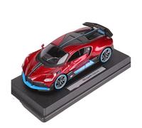 Macchinine in Metallo Pressofuso Collezione Di Giocattoli In Lega Modello Auto Bugatti DIVO 1:24 Due Colori Ornamenti Per Auto Pressofusi Fan Sport Motoristici Corsa(Red)