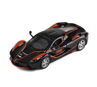 Macchinine in Metallo Pressofuso Collezione Di Modelli Di Auto In Lega Ferrari Rafael In Scala 1:32 Con Funzione Di Trazione Posteriore Suono E Luce Fan Sport Motoristici Corsa(Black)