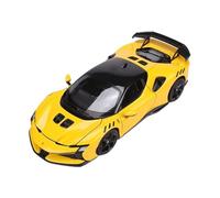 Macchinine in Metallo Pressofuso Collezione Di Modelli Di Auto In Lega Supercar Ferrari SF90XX In Scala 1:18 Con Ornamenti Espositivi Porte Complete Fan Sport Motoristici Corsa(Yellow)