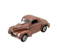 Macchinine in Metallo Pressofuso Decorazione Per La Casa D'epoca Modello Di Auto In Lega Marrone Willys Coupe Gasser 1941 Scala 1/64 Fan Sport Motoristici Corsa