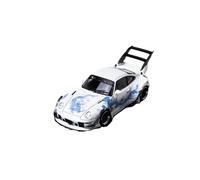 Macchinine in Metallo Pressofuso Modelli Di Auto In Lega Porsche RWB 993 Rauh-Welt In Scala 1:64 Due Stili Decorazione Per Atrio Veicoli Supercar Fan Sport Motoristici Corsa(Blue A)