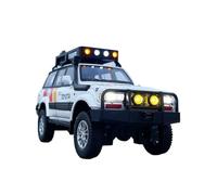 Macchinine in Metallo Pressofuso Modello Auto In Lega Toyota Land Cruiser LC80 In Scala 1/24 Con Suono E Luci Veicolo Fuoristrada A Trazione Posteriore Fan Sport Motoristici Corsa(White)