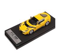 Macchinine in Metallo Pressofuso Modello Di Auto In Lega Da Esposizione In Scala 1:64 Per La Supercar Ferrari F12 TDF Con Cofano Anteriore Apribile Fan Sport Motoristici Corsa(Yellow)