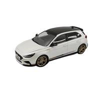 Macchinine in Metallo Pressofuso Modello Di Auto In Lega Hyundai I30 N SUV Bianco In Scala 1/18 Replica Pressofusa Dettagliata Da Collezione Fan Sport Motoristici Corsa
