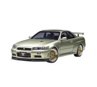 Macchinine in Metallo Pressofuso Modello Di Auto In Lega In Scala 1/18 Per Nissan Skyline GT R34 V-Spec Collezione Di Veicoli Rari In Esposizione Fan Sport Motoristici Corsa(Green)