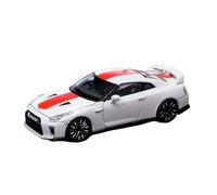 Macchinine in Metallo Pressofuso Modello Di Auto In Lega In Scala 1/64 Per Nissan GT-R R35 50° Anniversario Edizione Rara Con Cofano Apribile Fan Sport Motoristici Corsa(White)