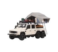 Macchinine in Metallo Pressofuso Modello Di Auto In Lega Piccole Dimensioni In Scala 1:64 Per Land Rover Defender 6 * 6 Fuoristrada Pick-up Con Accessori Fan Sport Motoristici Corsa(White)