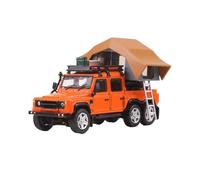Macchinine in Metallo Pressofuso Modello Di Auto In Lega Piccole Dimensioni In Scala 1:64 Per Land Rover Defender 6 * 6 Fuoristrada Pick-up Con Accessori Fan Sport Motoristici Corsa(Orange)