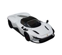 Macchinine in Metallo Pressofuso Modello Di Auto Sportiva In Lega Ferrari SP3 In Scala 1:24 Con Funzione Di Trazione Posteriore Suono E Luce Fan Sport Motoristici Corsa(White)