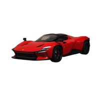 Macchinine in Metallo Pressofuso Modello Di Auto Sportiva In Lega Ferrari SP3 In Scala 1:24 Con Funzione Di Trazione Posteriore Suono E Luce Fan Sport Motoristici Corsa(Red)
