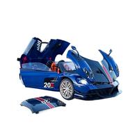 Macchinine in Metallo Pressofuso Modello Di Auto Sportiva In Lega Pagani Huaya In Scala 1/18 Con Suono E Luci Può Essere Fatto Scorrere Fan Sport Motoristici Corsa(Blue)