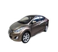 Macchinine in Metallo Pressofuso Ornamenti Per Modelli Di Auto In Lega Hyundai Langdong Elantra Festa Di Pechino Decorazioni Natalizie In Scala 1/18 Fan Sport Motoristici Corsa(Brown)
