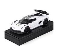 Macchinine in Metallo Pressofuso Ornamenti Per Modelli Di Simulazione Per Hobbisti Auto Sportiva In Lega Koenigsegg Modello Pullback Suono E Luce 1/32 Fan Sport Motoristici Corsa(White)
