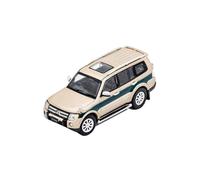 Macchinine in Metallo Pressofuso Ornamento Da Viaggio In Lega Per Modello Di Auto Fuoristrada Mitsubishi Pajero V97 SUV Scala 1:64 Decorazione Fan Sport Motoristici Corsa(Gold)