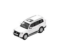 Macchinine in Metallo Pressofuso Ornamento Da Viaggio In Lega Per Modello Di Auto Fuoristrada Mitsubishi Pajero V97 SUV Scala 1:64 Decorazione Fan Sport Motoristici Corsa(White)