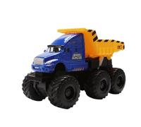 Macchinine in Metallo Pressofuso Per Il Modello Di Camion Scarico Fango Con Gru A Ruota Gigante Giocattolo In Lega Auto A Inerzia Gioco Scorrevole Fan Sport Motoristici Corsa(Blue)