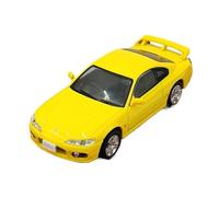 Macchinine in Metallo Pressofuso Replica Pressofusa In Scala 1/64 Del Modello Auto In Lega Nissan Silvia S15 Del 1996 Con Timone Destro Giallo Modello Fan Sport Motoristici Corsa