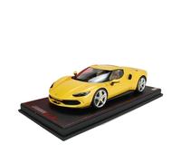 Macchinine in Metallo Pressofuso Simulazione Di Scena Di Modello Di Auto Statica In Resina Gialla Ferrari 296 GTB 1:18 Ornamenti Realistici Per Veicoli Fan Sport Motoristici Corsa