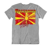 Macedonia Bandiera T-Shirt Città Mappa Vergina Sole Belarus Buono Tessuto