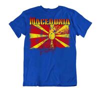 Macedonia Bandiera T-Shirt Città Mappa Vergina Sole Belarus Buono Tessuto