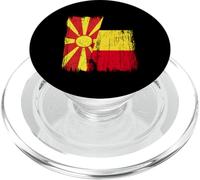 Macedonia del Nord Belgio Mezza Bandiera Macedone Maglia Belga PopSockets PopGrip per MagSafe