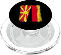 Macedonia del Nord Germania Mezza bandiera Macedone del Nord Tedesco PopSockets PopGrip per MagSafe