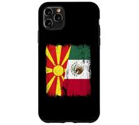 Macedonia del Nord Messico Mezza bandiera Patrimonio messicano macedone Custodia per iPhone 11 Pro Max