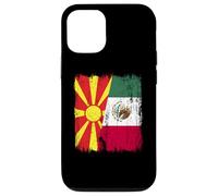 Macedonia del Nord Messico Mezza bandiera Patrimonio messicano macedone Custodia per iPhone 12/12 Pro