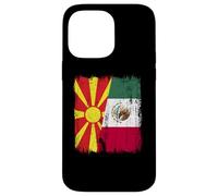 Macedonia del Nord Messico Mezza bandiera Patrimonio messicano macedone Custodia per iPhone 14 Pro Max