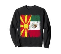 Macedonia del Nord Messico Mezza Bandiera Patrimonio Messicano macedone Felpa