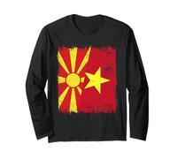 Macedonia del Nord Vietnam Mezza Bandiera vietnamita macedone Maglia a Manica