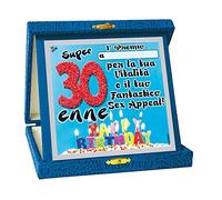 Macedonia TARGHETTA Trofeo 30 Anni Glitter Gadget Idea Regalo Festa 30° Compleanno Targa