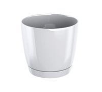 Flowerpot rotondo di Coubi Round P in colore bianco 28 (lungo) x 28 (largo) x 26.2 (altezza) cm