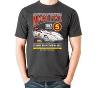 Mach Five 5 Speed Racing Racer m Japanese Engine 60s Anime t Shirt t Shirt Gift Arrival