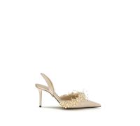 MACH & MACH Beige Silk High Heel Pumps - EU40/US10