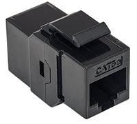 Mach Power Accoppiatore Keystone RJ45 CAT6 UTP F/F, Connettore Passante da Pannello, Alta Velocità e Affidabilità, Colore Nero, Rete LAN Ethernet