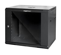 Mach Power Armadio Rack 19'' con profondità 45CM, a parete con 4 montanti, laterali removibili, colore Nero (9 unità)
