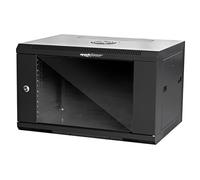 Mach Power Armadio Rack 19'' con profondità 45CM, a parete con 4 montanti, laterali removibili, colore Nero (6 unità)