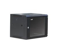 Mach Power Armadio Rack 19'' con profondità 45CM, a parete con 4 montanti, laterali removibili, colore Nero (9 unità)