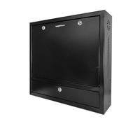 Mach Power Box di Sicurezza Professionale in Metallo per DVR/NVR 19” - Armadio a Parete con Serratura, Ventilazione Passiva, 58×55×15 cm, Nero (AR-BOX581555B)