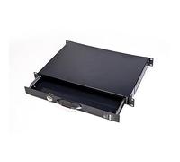 Mach Power Cassetto Porta-Oggetti con Chiave, 1U per Armadi Rack 19", profondit? 300 mm, Serratura di Sicurezza, Metallo Robusto, Colore Nero (AR-DL300B)