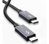 Mach Power Cavo USB-C a USB-C Thunderbolt 3 40 Gbps PD 100 W, Ricarica Rapida e Trasferimento Dati Ultra Veloce, Nero, (50, Centimetri)