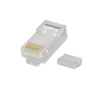 Mach Power Connettori RJ45 8P8C UTP Cat5e Trasparenti – Confezione 100 pezzi (CV-LAN-028)