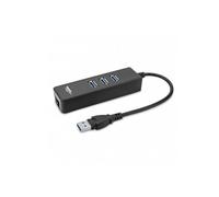 Mach Power Adattatore/HUB USB 3.0 a 3 Porte + 1 Porta RJ45 Gigabit Ethernet, Cavo Integrato (IT-HUB3P1G1UA)